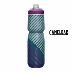 카멜백 포디움 포디엄 칠 보냉 자전거 물통 24온스 710ml, 틸 퍼플 스트라입, 1개