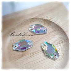 비즈라이프 쏘온스톤 크리스탈AB 모양, 1개, 변형육각12*18mm20개