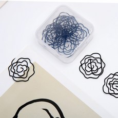 대용량 장미 대형 클립 블랙 1박스 (10개) (디자인클립 사무용클립 페이퍼클립 모양클립 데스크테리어 다꾸용품 문방구 클립핀 클립집게 귀여운클립), 단품, 1개, 1개