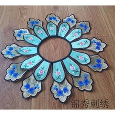 巨匠工廠 清代老繡雲肩刺繡老嫁衣嫁機繡繡片 精美古玩工藝繡花, 低領二層, 1個