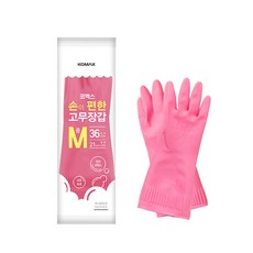 코멕스 손이편한 고무장갑, 핑크, 중(M), 1개