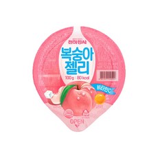 진주햄 천하장사 복숭아 젤리 100g / 쁘띠첼 푸딩 컵젤리, 10개
