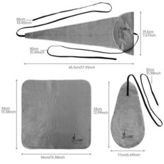 색소폰/클라리넷/플루트/트럼펫 악기 청소 천용 면 색소폰 내부 챔버 천 키트, [01] 3pcs Gray Cloth, 1개