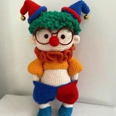코바늘 인형 DIY 키트 손뜨개 어린이 선물, 할로윈 광대 재료, 재료 도구 설명서 가이드