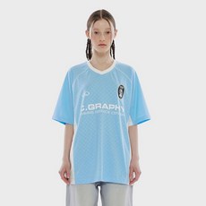 코드그라피 24H 스포츠 반팔 져지 티셔츠_스카이블루 259545