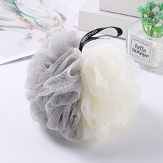 DFMEI 爆款浴花球沐浴球大號家用浴花洗澡易起泡柔軟不易散, 1個, 灰白色【雙拼款】