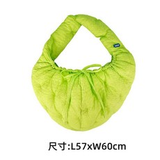 zeze 寵物包 貓狗外出便攜透氣斜挎單肩拎包, 1個, 綠色羽絨包-, 綠色