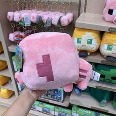 MINISO (마인크래프트) 루미너스 펜던트 캔버스 가방 어린이 시계 인형 퍼즐, 인형 12호 (돼지)