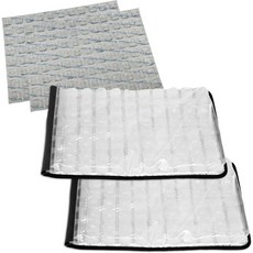 FlexiFreeze 파티 매트 칠러 - 차가운 서빙용 푸드 쿨링 뷔페 쿨러(19인치 x 15인치)(블랙 2팩), Black/Black