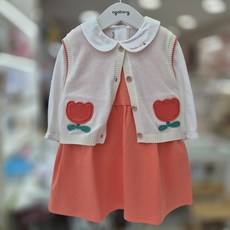 아가방 오드데이조끼원피스3세트 01S123251 봄아기옷 가을옷 아기등원룩 둥이룩