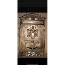 歐風復古鍛鐵信箱 堅固耐用 提升居家品味 打造獨特門面 容量適中 收納信件包裹, 1個