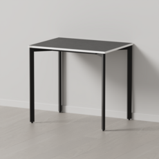 다가구 페르마타 스탠다드 800 x 600 컴퓨터책상, 블랙+아이보리(상판):블랙(프레임)