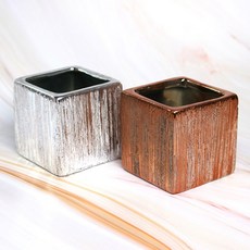 캔들용기 - 세라믹 베이직스퀘어 120ml _골드, 1개