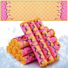 Peryiter 야구 아이스크림 드립 쿨링 타월 12개 극세사 흡수성 경량 스포츠 땀 걸레 야구팀 코치 선물 요가 러닝 체육관용(블루 101.6 x 30.5cm(40 1, 핑크