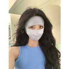 冰絲防曬面罩女夏薄款防紫外線全臉護眼角面罩涼感透氣開車臉基尼