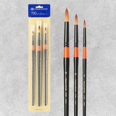 화홍 700 R 수채붓 인조모 3본조 B세트 둥근붓, 1개, 상세페이지 참조