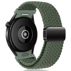 밴드톡 갤럭시워치 호환 울트라 7 6 5 4 마그네틱 브레이드 스포츠 루프 스트랩, 다크그린