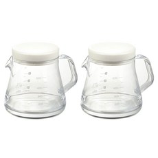 아케보노 커피 서버 스트롱 화이트, 500ml, 2개, 뚜껑 + 커피서버