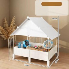 미니메추리집 새장 병아리 부화기 대형 앵무새 아이템, 지붕포함2열1칸 퓨어화이트, 1개