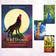 每日出貨 狂野夢境動物神諭卡英文版Wild Dreams Animal Oracle- 44張卡片和132頁全彩, 1個, Multicolor