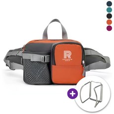 라운듀골프 파크골프파우치 파크골프힙색 초경량 넉넉한수납, 1개, 주황색