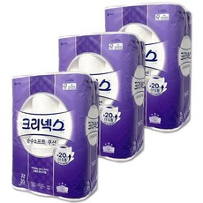 유한킴벌리 크리넥스 화장지 3겹 순수소프트쿠션 천연펄프 롤휴지, 1개, 30롤