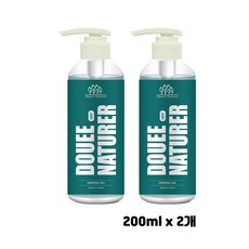 듀이네이처 쉐이빙 젤 남자 면도 여성 겨드랑이 종아리 체모관리 부드러운 발림성 피부보습 쿨링 효과, 200ml, 2개