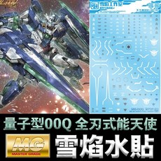 雪焰水貼 BANDAI MG 1/100 QAN[T] FULL SABER 量子型00Q 全刃式能天使鋼彈, 1個