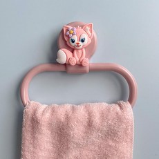 누마 캐릭터 어린이집수건걸이 유치원 귀여운 손수건 후크 거치대 욕실 행거 타월걸이 접착식 타올걸이, 1개, 루나 여우