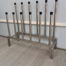 장화 건조대 스텐행거 다이 수직 세척대 작업화 걸이, 6쌍 (70x30x49cm), 1개