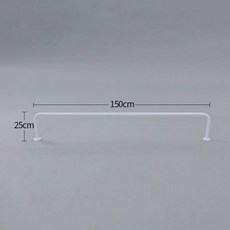 파이프옷걸이 천장형 벽걸이형 U자 의류매장 빨래건조대, 화이트 150cmx25cm 155cm