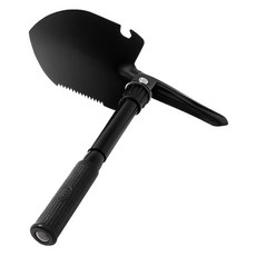 多功能兵工鏟 工兵鏟 求生鏟 多功能摺疊工兵鏟 摺疊鏟 鏟子 折疊鏟子, 黑色, 1個