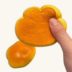 다조아 빵 스퀴즈 장난감 스퀴시 볼 스트레스 해소 리얼한 빵디자인, 1개, 24g, 살구색