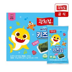 광천김 핑크퐁 아기상어 조미 키즈김 어린이김, 김, 20g, 1개