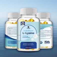 L-리신 캡슐 1회 제공량 ​​1000mg 천연 성분 성인용., 1개, 120정