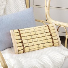 바온 여름 통풍 대나무 마작 베개 시원한 배게 냉감 쿨베개 필로우 목침, 바온-우드