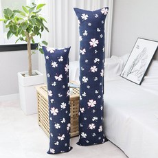 솜빵빵 롱 쿠션 바디필로우 ( 솜포함 )( 대형 ) 150X35 사이즈, 네이비핑크, 바디필로우 (솜포함)(대형), 클로버