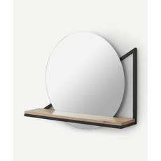 台灣製造 三角規圓形壁掛鏡 玄關鏡 圓形鏡子 浴室鏡 掛鏡 歐式設計圓鏡《domo》