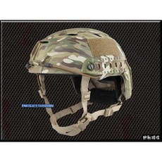 野戰搖滾-生存遊戲 美軍FAST傘兵盔 BJ版 OPS戰術盔CP迷彩頭盔特種部隊, 多地形迷彩, 1個