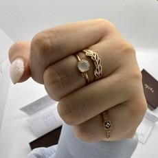 agete 戒指 尾戒 珠寶盒 孔克貝 金羽毛 日本飾品 送禮 打扮, 1個, 珠寶盒尾戒