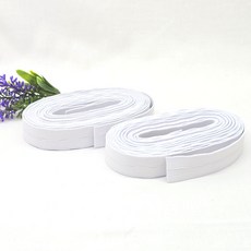 드림토리 단추구멍 허리고무밴드 20mm 4.5M(5마), 2개, 흰색