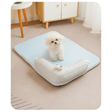 강아지 쿨매트 고양이 방석 쿠션, 하늘색, 1개