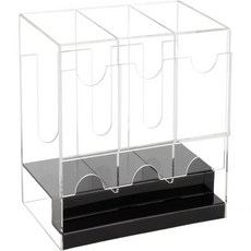 12013510 명함 거치대 케이스 꽂이 카드 디스펜서 - 3단식 데스크톱 디스플레이 오거나이저 투명 정리·수납 박스 스포츠 침실 오피스 가정용
