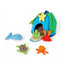 안전한 헝겊놀이 바다생물 오션하우스 봉재 두뇌학습 유아발달 유아책