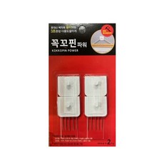앤하우스 일자형 파워 꼭꼬핀 4p 벽행거 벽지꽂이 소품걸이 행거 벽지핀, 개구◇상품선택◇, 개구◇상품선택◇