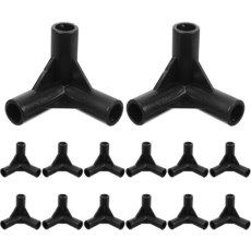 야든펀 50PCS 텐트 폴 커넥터 3방향 PVC 티 파이프 피팅 캠핑 쉘터 가제 교체 부품용 8mm ID 플라스틱 캐노피 프레임