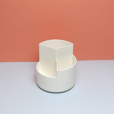 회전 필기구정리함 볼펜꽂이 연필꽂이 연필통 화이트, 1개, 핑크