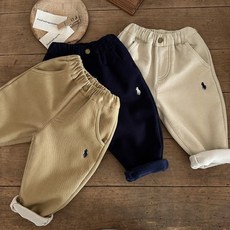 可愛兔童裝 秋冬新款男童加絨保暖長褲 中小童一體絨純色休閒褲 男童冬季加厚棉褲