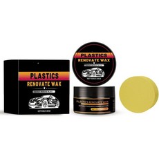 고급 플라스틱 복원 페이스트 차량용 3.5온스 스크래치 수리 및 클리너 오래 지속되는 세라믹 코팅 내부 외부 트림 계기판 범퍼용 색이 바랜 검은색 복원 끈적이지 않는