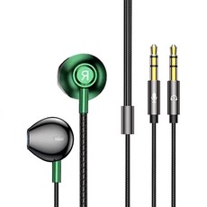 半入耳式耳機 筆電桌機電腦專用 雙插頭遊戲耳機 3.5MM插口 線控通話